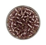 Rocailles,  4 mm, Silbereinzug lila