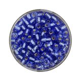 Rocailles,  4 mm, Silbereinzug hellblau