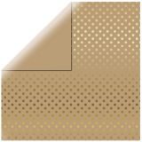 Scrapbookingpapier Gold Foil Dots kraft