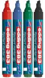 Edding 383 Flipchart-Marker, 4er Set, schwarz, rot, blau, grn