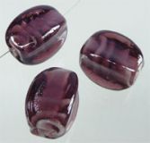Glasperle Italian Style oval 18 x 12 mm Violett 1 Stck