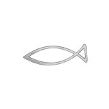Klebemotiv Christlicher Fisch, silber - Rayher 3365622