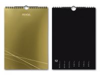 Kreativkalender immerwhrend, A4, gold / schwarz - Heyda
