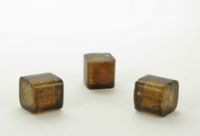 Perle Crackle Cube dunkelbraun 4 x 4 mm - 1 Stck