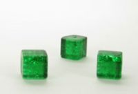 Perle Crackle Cube dunkelgrn 4 x 4 mm - 1 Stck