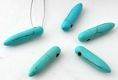 Anhnger Naturstein Imitation Turquoise ca. 20 x 5 mm 1 Stck