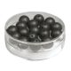 Silk-Bead Glas Perle, 8mm , schwarz - Rayher 14692576