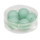 Silk-Bead Glas Perle, 14mm , mintgrn - Rayher 14694408