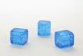 Perle Crackle Cube blau 4 x 4 mm - 1 Stck