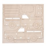 Holzbausatz 3D Lastwagen klein, FSC 100% - Rayher 46294000