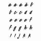 Silikon-Stempel klar, Alphabet Kleinbuchstaben a-k, transparent