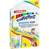 edding FUNTASTICS WINDOW FUN Kinderfenstermaler 5er-Set