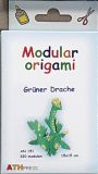 modular origami Grner Drache 15x15cm