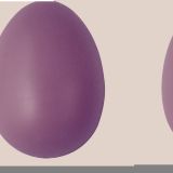 Plastik-Eier, 6 cm, flieder  - Rayher 3906035
