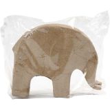 Pappmach-Elefant, Hhe 14 cm, 1 Stck