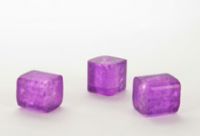 Perle Crackle Cube lila 6 x 6 mm - 1 Stück