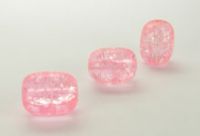 Perle Jujube Crackle rosa 12 x 15 mm - 1 Stck