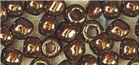 Rocailles, 2,6 mm , mit Silbereinzug, kupfer