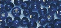 Rocailles, 2,6 mm , mit Silbereinzug, dunkelblau