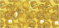 Rocailles, 2,6 mm , mit Silbereinzug, gelb