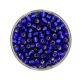 Rocailles,  4 mm, Silbereinzug dunkelblau