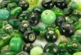 Perlenmix Grntne 5 - 16 mm - 60 Gramm gemischte Perlen