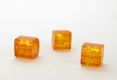 Perle Crackle Cube orange 4 x 4 mm - 1 Stck