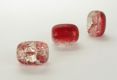 Perle Jujube Crackle rot-transparent 12 x 15 mm - 1 Stck