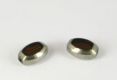 Perle Framed oval silber-braun 11 x 5 mm - 1 Stck